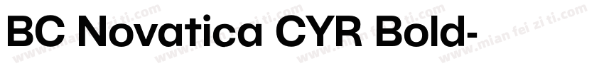 BC Novatica CYR Bold字体转换